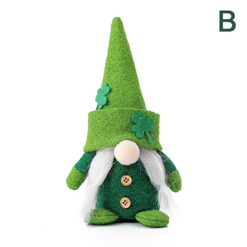 Standing Green Gnome Doll Faceless Doll Dwarf Irish Festival Gift St. Patrick's Day Celebration Ornament Home Holiday Decoration