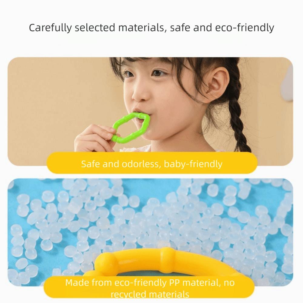 35/70PCS Multicolor Geometric Linking Chains Multi-function Chain Buckle Ring  Kids Toy