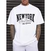 The 2025 summer new men's T-shirt with letter prints, a men's round neck short-sleeved T-shirt, a casual and fashionable T-shirt