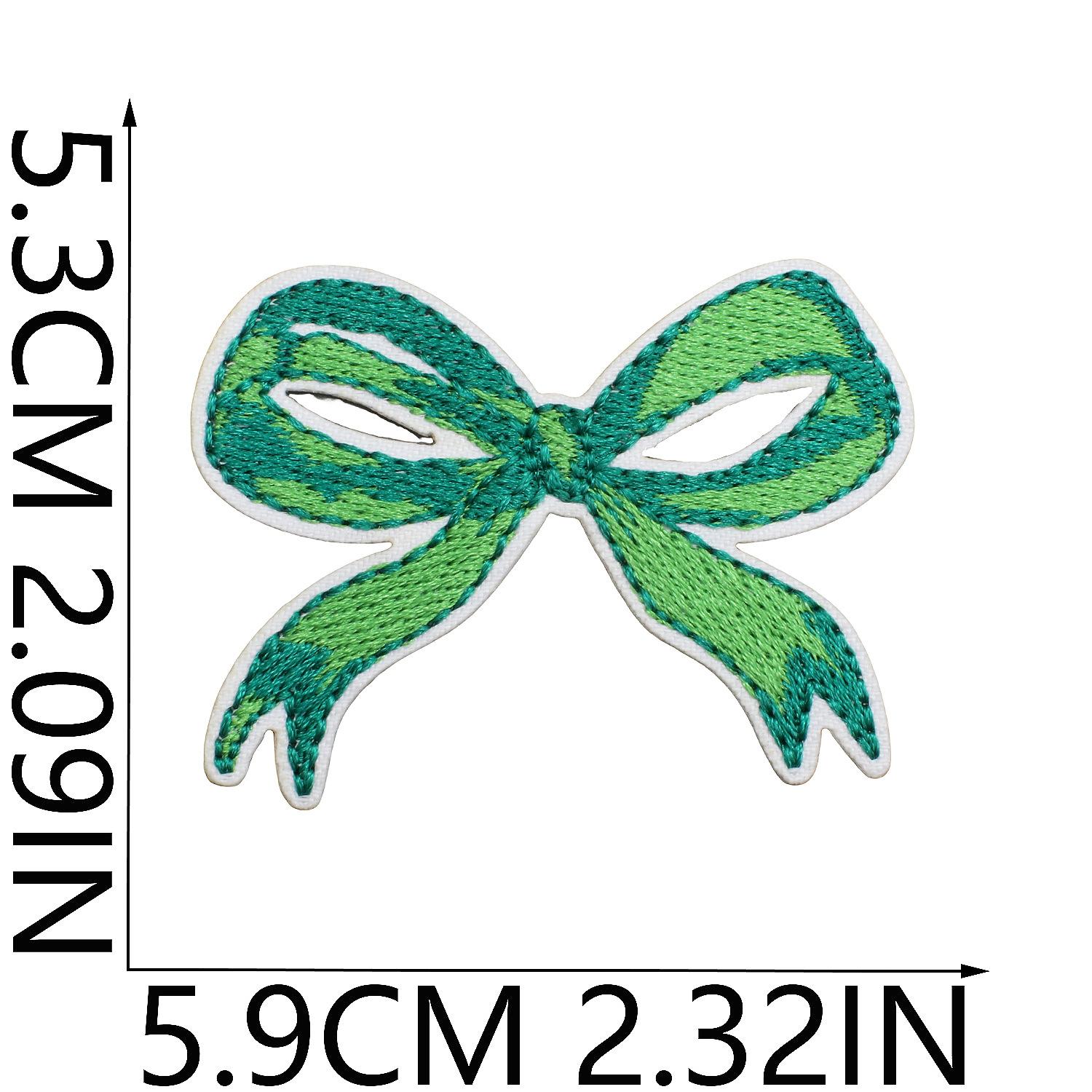 

Green Theme Embroidered Cloth Sticker Summer Surf Girl Patch Sticker Bag Decoration Denim Crab Embroidery Label Ironing No. 6_3 pieces