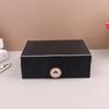 PU Leather Jewelry Storage Box with Clear Flip Lid Double Layer Drawer Organizer for Earrings Ring Necklace Display Jewelry Case