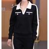 Completo sportivo da donna, stile western, casual, a maniche lunghe, in due pezzi, per primavera e autunno