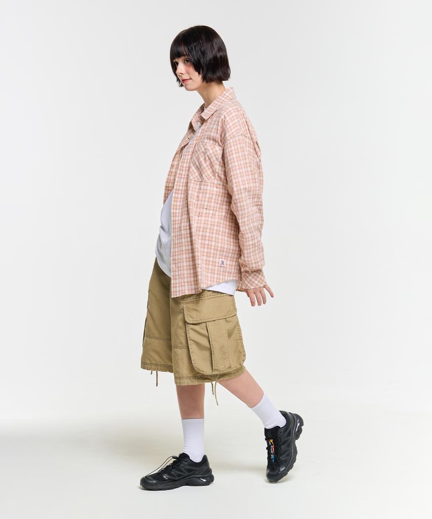 AECA Painted Check Shirt-Pink