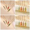 3D Charms Fish Pendant Necklace Snake Chain Marine Life Necklace Enamel Ocean Necklace  Classic