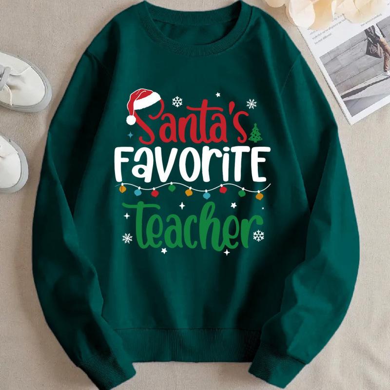 Women's Festive Santa Claus Fleece-Lined Christmas Hoodie