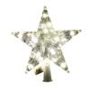 Christmas Luminous Tree Top Star - Warm Color Transparent Pentagram in 12cm, 15cm, 17cm, 21cm Sizes