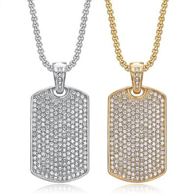 Vergoldete Diamant-Inlay-Anhänger-Halskette 2026 Modetrend Inlay-Zirkon Exquisites Geschenk für Männer Schmuck Halskette