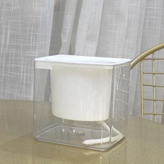 Samozavlažovací květináč Automatický zavlažovací květináč s absorpčním bavlněným provázkem Květináč pro uchovávání vody s drenážním otvorem pro pokojové a venkovní rostliny