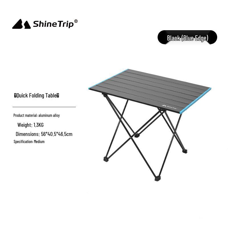 Compact Aluminum Folding Camping Table - Lightweight & Easy to Store for Outdoor Barbecue, Picnic, or Fishing.