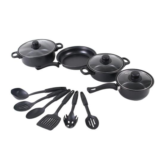 13Pcs Cookware Set Non-Stick Iron Pots And Pans with Comfortable Handles