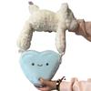 Lovely Blue Heart Shoulder Bag West Highland Dog Plush Toy Cute Stuffed Backpack Cartoon Doll Travel Bag Women Birthday Gift