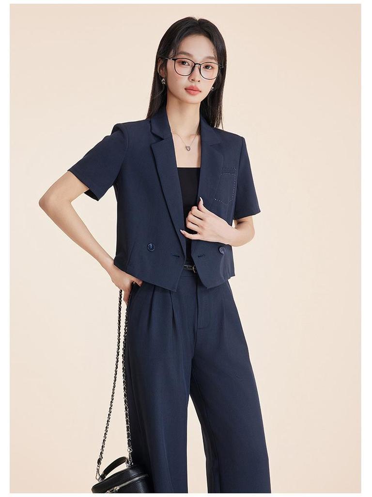 Women's 2025 Thin Short Sleeve Blazer Suit - Summer High-End Professional Wear