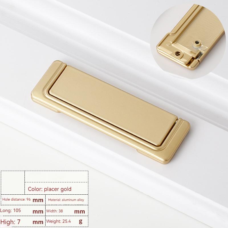 Simple Flat Concealed Buckle Drawer Cabinet Handle Invisible Gusset Furniture Hardware Aluminum Alloy Cabinets Closets Handle