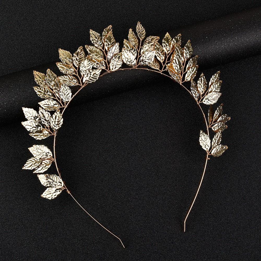 Crown Tiaras Retro Hair Accessories Head Bands Hair Hoop Gold Leaf