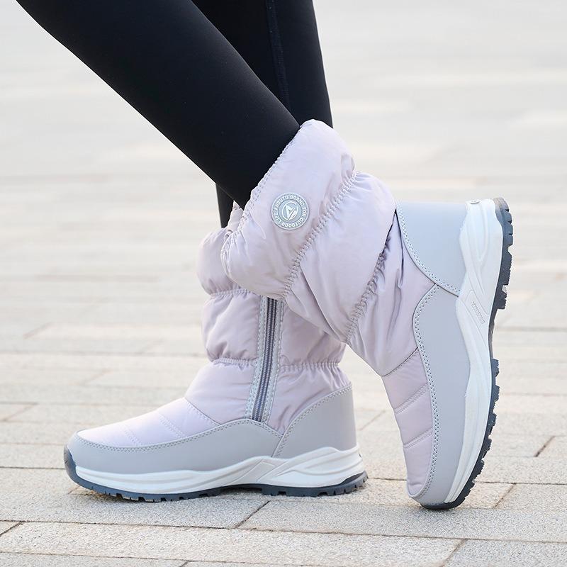 Large Size Cotton Shoes Women's New Winter Velvet Thickened Fashion Umbrella Cloth Warm Snow Boots Lightweight Outdoor Shoes