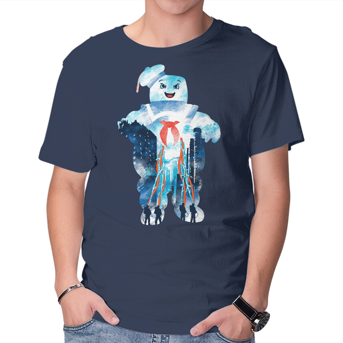 Unisex Crew Neck T-Shirt Marshmallow City Graphic Short Sleeve Casual Tee XXXL