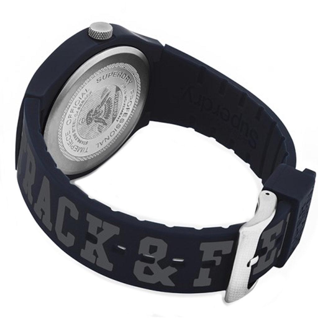 SUPERDRY [P9129] - 'Superdry' Navy Gray Green Silicone Multifunction Watch - 45 Mm