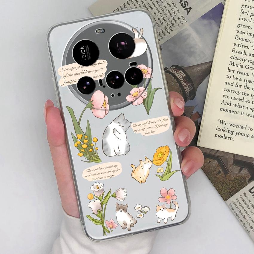 For Xiaomi 15T Mi 12 11 10 15 Ultra Cover Case Cute Duck Pattern Lens Protection Transparent Soft Silicone Dustproof Shell For Xiaomi Cellphone Casing