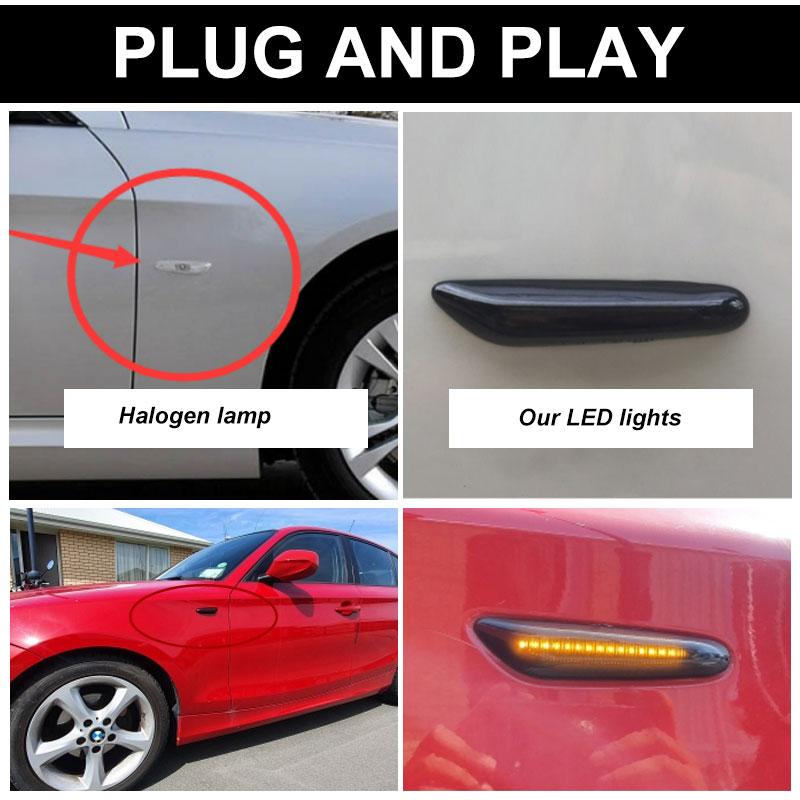 2x LED Turn Signal Light Side Marker 63133418445 For BMW 1 3 5 serie E46 E60 E61 E81 E82 E87 E88 E90 E91 E92 E93 X1 E84 E83 E53Turn Signal 2