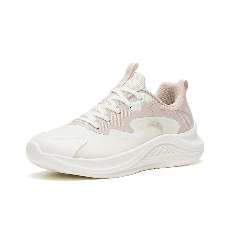 Anta Walking Trendy Non-Slip Durable Low-Top Running Shoes Women Sneaker White Gray 922525558F-6