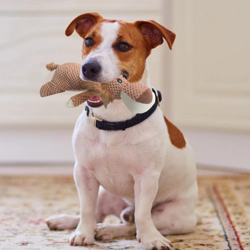 Animals Chew Dog Toys Interactive Toys Bite Resistant Invincible Dog Toys PP Cotton Cartoon Voice Function for Dog Puppy