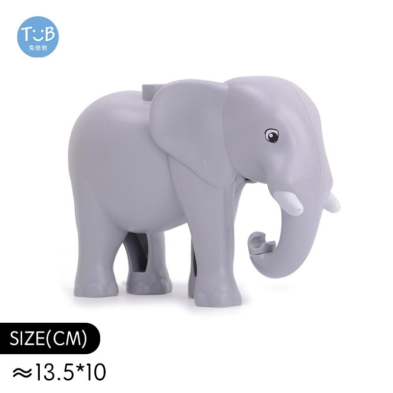 Big Building Blocks Marine Farm Animal Cat Dog Accessories Lion Shark Compatible With Duploed City Education Children Gift Toys