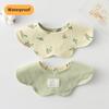 New Waterproof Two-sided Usable Baby Feeding Drool Bib Infants Wave Petal Saliva Towel Soft Burp Cloth For Toddler Kids Bibs