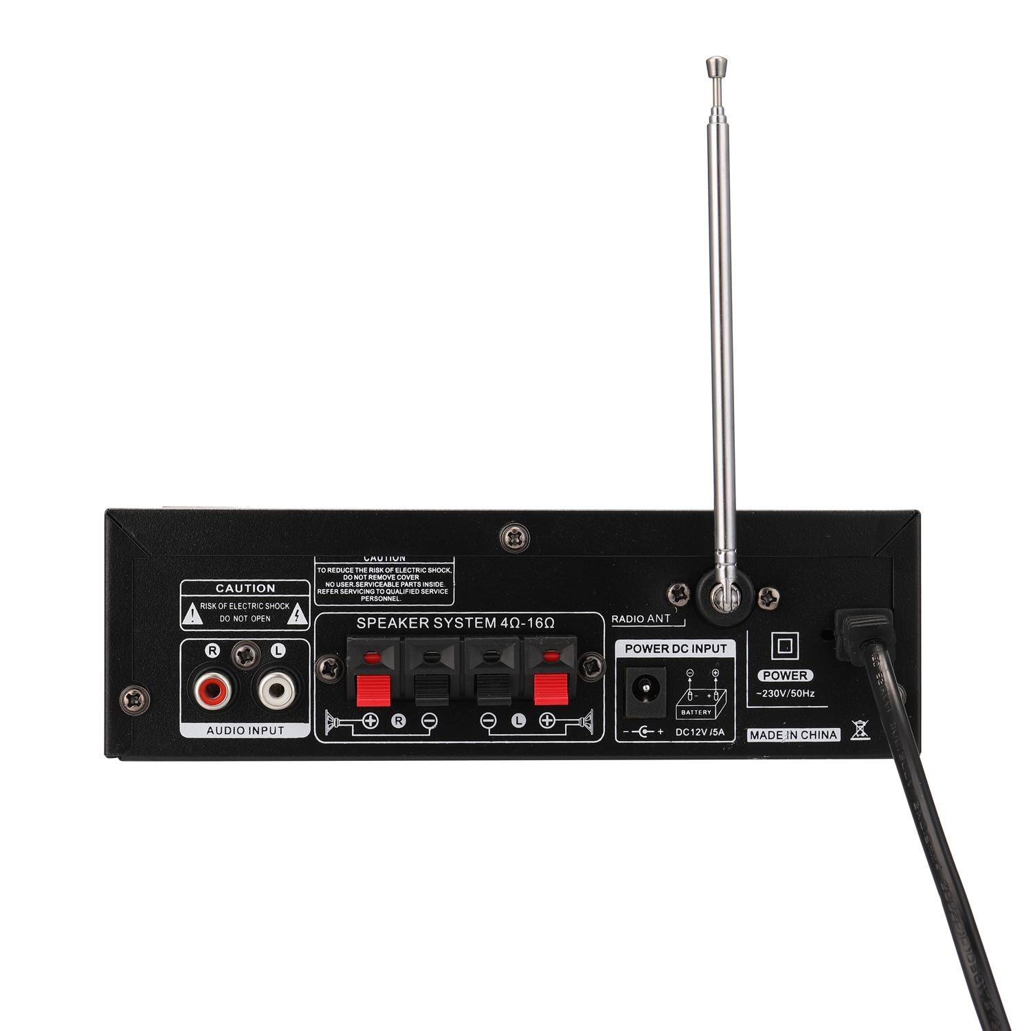 Amplificatore Stereo Bluetooth 5.3 – Mini Ampli HiFi Per Casa E Auto, Con Telecomando E Alimentazione Duale