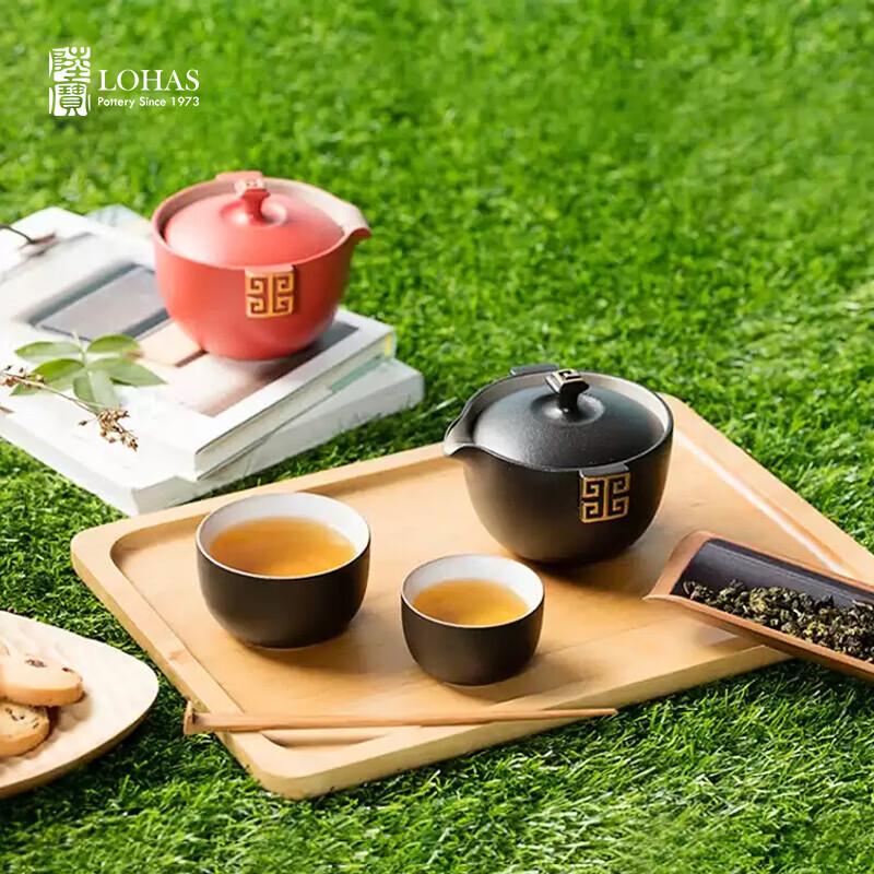 Lu Bao Huilan Portable Ceramic Gaiwan Tea Set