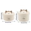 304 Stainless Steel Heat Preservation Lunch Box Round Cat Ear Handle Microwavable Bento Box 450ml/600ml Sealed Storage Box