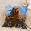 Federa Cuscino G-Grizzly e L-Lemming Peluche Corto Setoso Stampata su Entrambi i Lati Federa per Cuscino per Divano Tutte le Stagioni Decorazione Casa Regalo