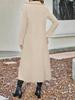 European-American Slimming Double-Breasted Mid-Length Wool Coat with Cinched Waist and Lapel 2025