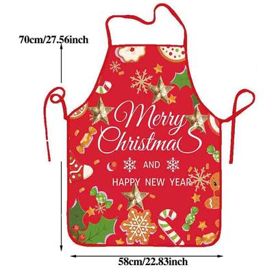 1PC Tablier Père Noël Arbre de Noël Décoration Dîner Adulte Homme Femme Pour Maison Cuisine Cuisine Pâtisserie Fête Tablier Anti-huile