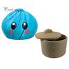 Steamed Bun Toy 3D Printed Twisting Dumpling Toy, Slippery Cartoon Expression Anxiety Relief Articulated Spiral Rotating Dough Ball Fidget for Stress