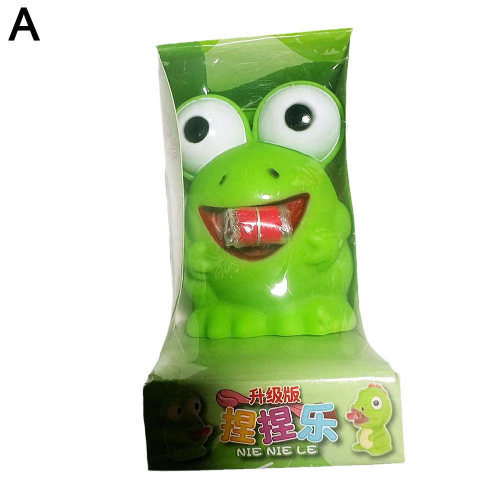Pinch Frog Dinosaur Sticking Tongue Out Relieve Stress Creative Children Christmas For Kids Gif X8B2