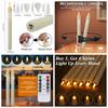 Flameless Ivory Taper Candles Flickering with 10-Key Remote Led Warm 3D Wick Light Window Candles Christmas Home Wedding Decor