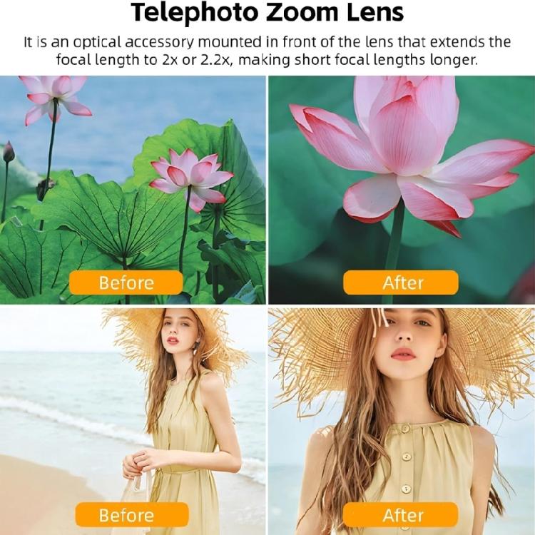Glass 2X Telephoto And 10X Magnifying Lens Pair For Brittle And Bright Output