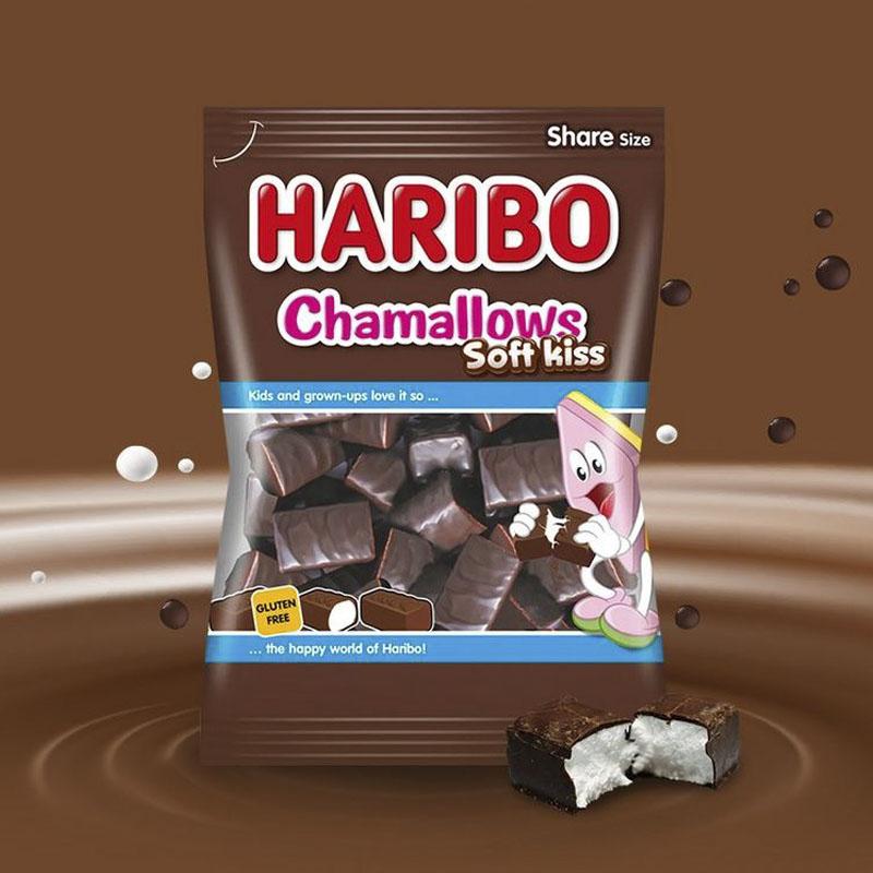 HARIBO] Chamallows Soft Kiss Chocolate Marshmallow Candy – Gluten