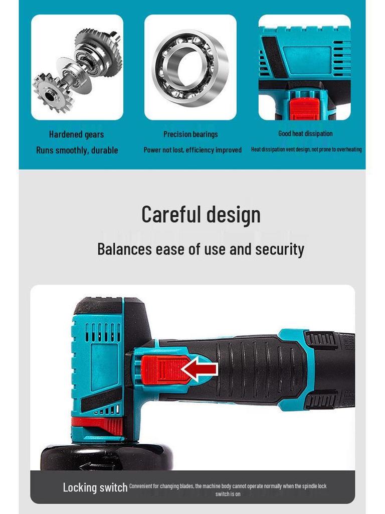 Mini Lithium-ion Handheld Angle Grinder - Multi-function Electric Polishing and Cutting Tool