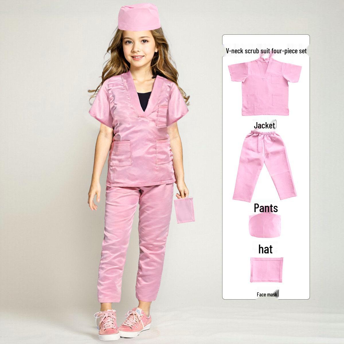 

Детский костюм доктора и медсестры для ролевых игр - Белый халат, хирургический халат. 110 cm