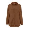 Women's Oversized Zip-Up Hoodie Casual Long Sleeve Hooded Sweatshirt with Pockets Red