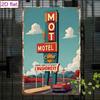 Vintage Metal Car Sign Decor Gift For Auto Lovers Garage Wall Art