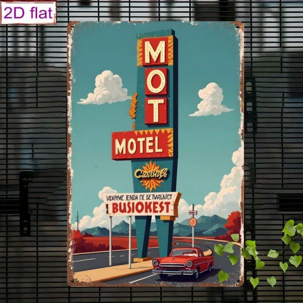 Vintage Metal Car Sign Decor Gift For Auto Lovers Garage Wall Art