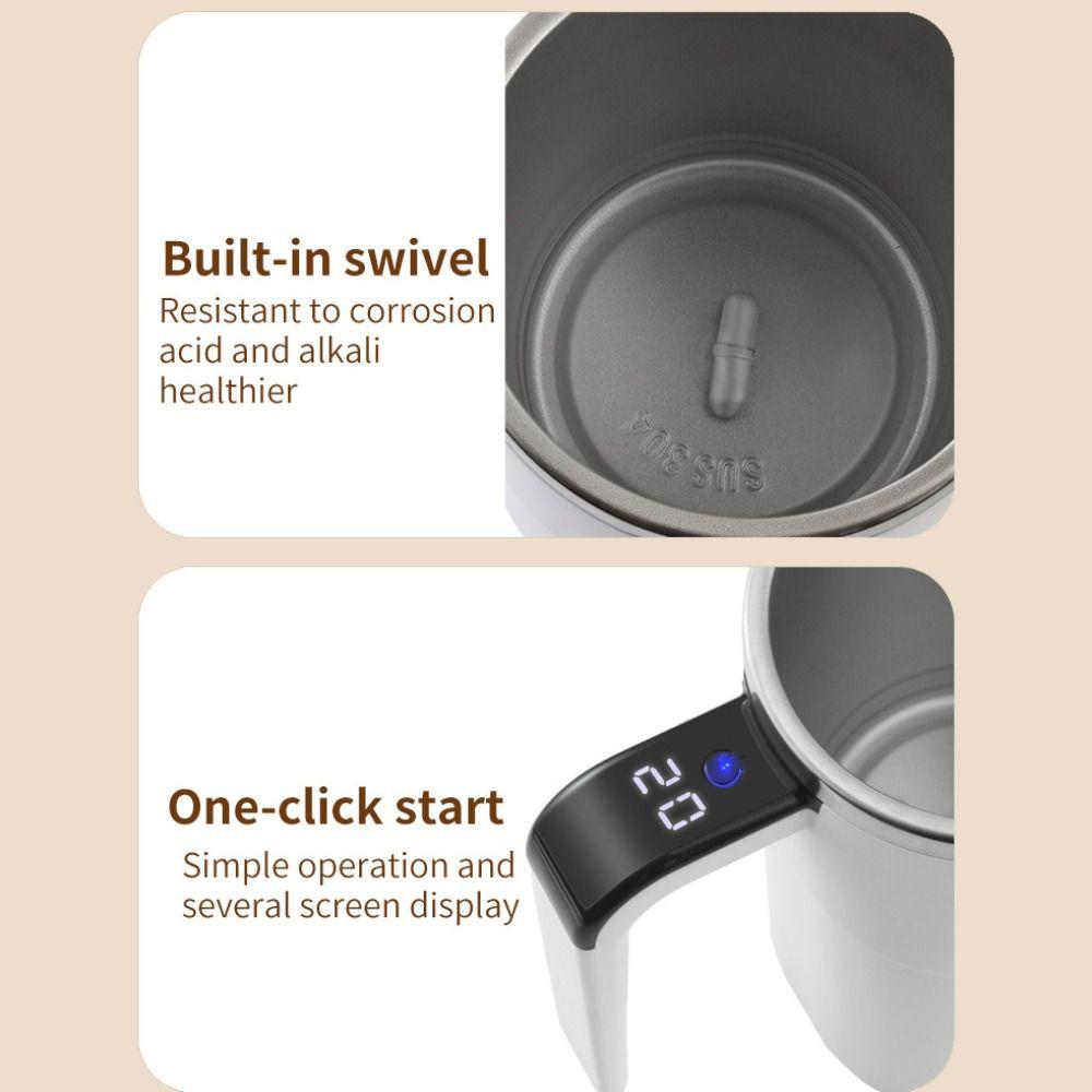 380ML Self Stirring Mug USB Rechargeable Automatic Mixing Cup Portable Magnetic Tea Cup Coffee