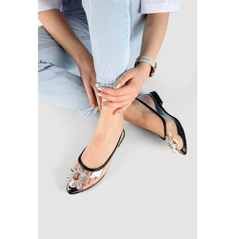 

Женские прозрачные балетки Stone из искусственной кожи