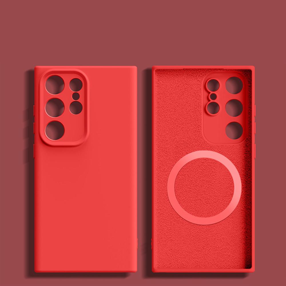 Liquid Silicone Phone Case For Samsung Galaxy S26 S2 S24 Ultra S26 S23 Plus For Samsung S26Ultra Cases Magnetic Soft Back Cover