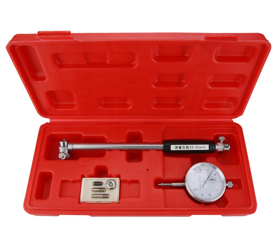 Dial Bore Gauge Inner Diameter Gauge Measuring Rod Micrometer Gauge Measuring Tool Hole Bore Dial Indicator Set 15-35-50-160mm