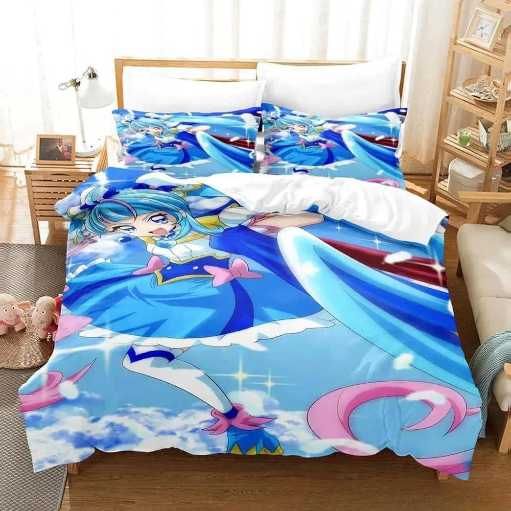 Comforter 3D Anime Kawaii Girls Sora Harewataru Bedding Set Printed With Soft Single Double Queen Super King Size