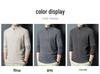 Herren-Strickpullover aus reiner Wolle, dick, für Herbst & Winter, mit halbem Reißverschluss