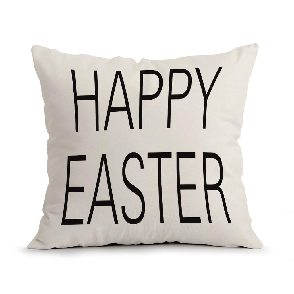 Rural Style Easter Bunny Pillowcase Printed Polyester 40/45/50cm Throw Pillowcover Decorative Sofa Cushion Pillowslip Home Decor